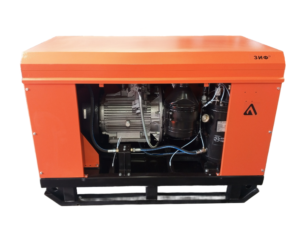 Станция компрессорная электрическая для неотапливаемого цеха нешумозаглушенная ЗИФ-СВЭ-7,2/1,0 без кожуха