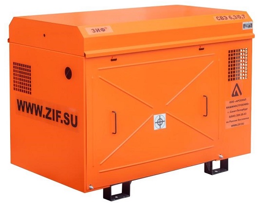 Станция компрессорная электрическая уличная ЗИФ-СВЭ-7,8/0,7 в кожухе с пакетом Север